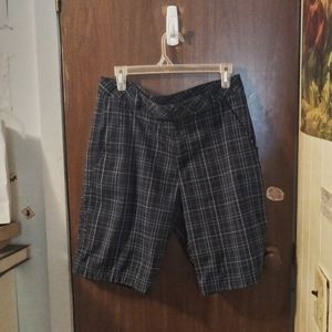 Fila Blue & Green Checkered Golf Shorts Waist 32